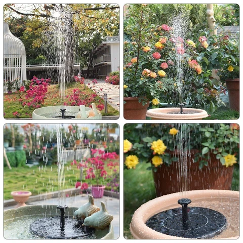 Solar Fountain Water Feature with Solar Panel – Eco-Friendly Outdoor Garden Decor for Ponds and Pools